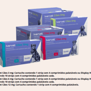 Ivervet Cães 3mg 6mg 12mg